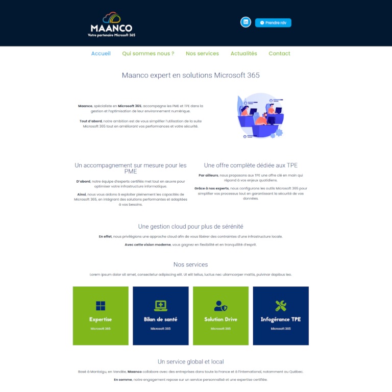 Nouveau site web